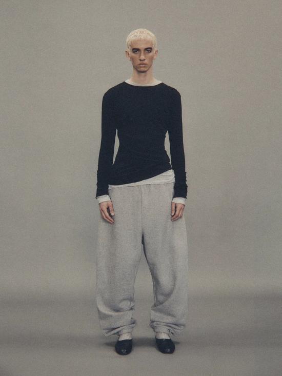 26SS 엔타이어 스튜디오 스트레이트 팬츠 ESSS26PA03012GREYMARLE - ENTIRE STUDIOS