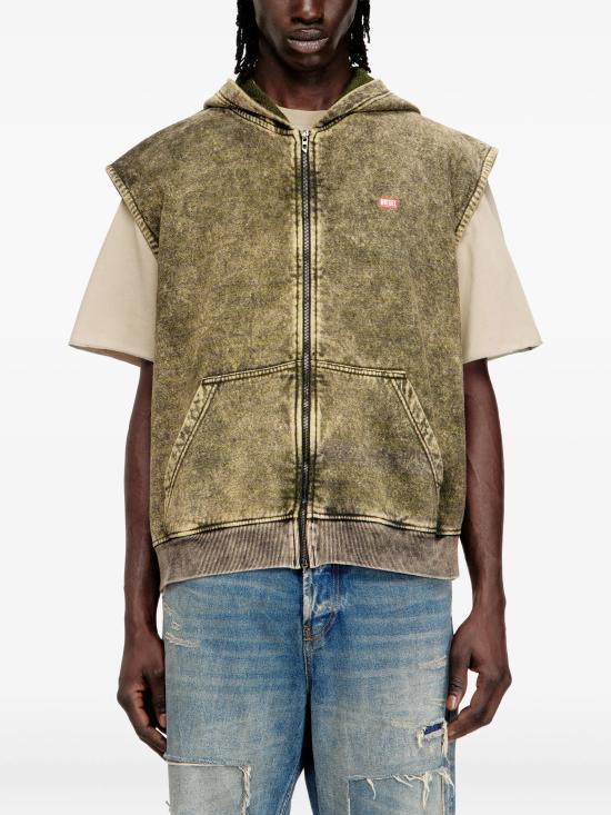 26SS 디젤 후드 티셔츠 A204030AGBZ9XXB BLACK - DIESEL