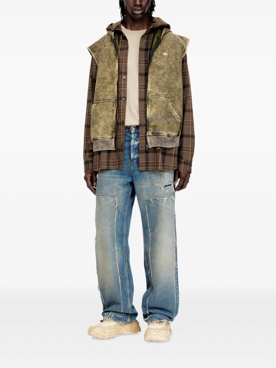 26SS 디젤 후드 티셔츠 A204030AGBZ9XXB BLACK - DIESEL