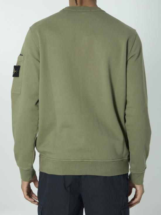 26SS 스톤 아일랜드 코튼 플리스 크루넥 스웨트셔츠 L1S156100019S0410V005G GREEN - STONE ISLAND