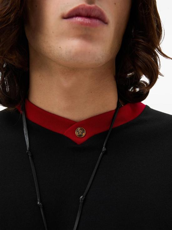 26SS 베르사체 반팔 티셔츠 10245871A178942BQ30 BLACK - VERSACE