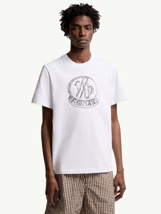 26SS 몽클레어 반팔 티셔츠 L10918C0003589AUG00A WHITE - MONCLER