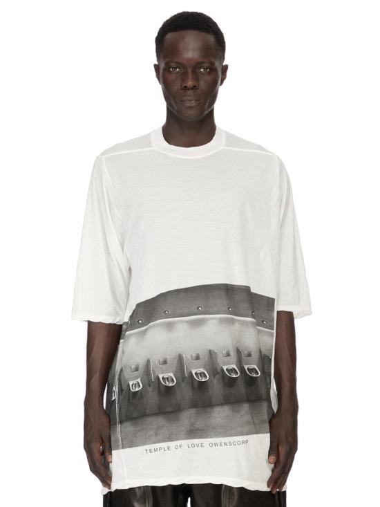 26SS 릭 오웬스 반팔 티셔츠 RR01F2208BHEP45109 WHITE