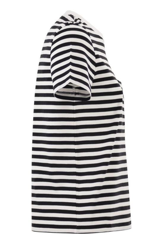 26SS 막스마라 모볼리 스트라이프 티셔프 2611941052600007 BLACK - MAX MARA