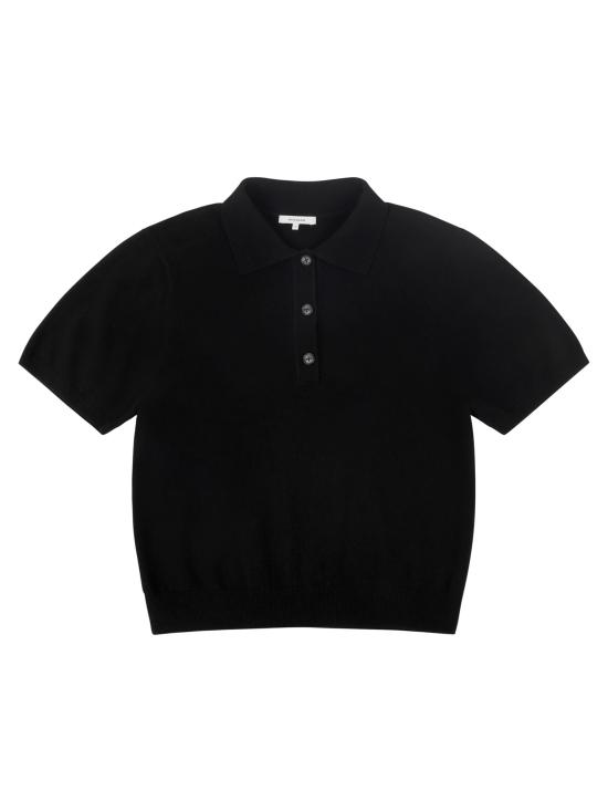 26SS 엔타이어 스튜디오 폴로 티셔츠 ESSS26PO01241BLACK