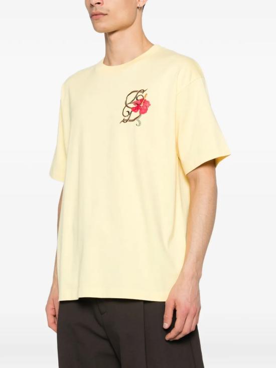 26SS 드롤드무슈 반팔 티셔츠 KTS316CO248LYL YELLOW - DROLE DE MONSIEUR