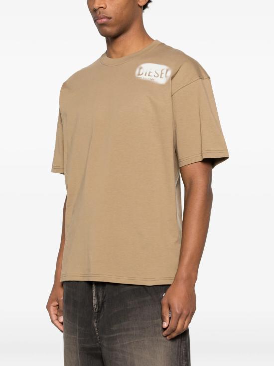 26SS 디젤 반팔 티셔츠 A199810QIAM7DG BEIGE - DIESEL