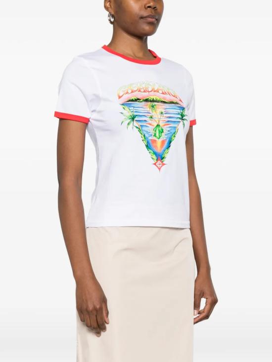 26SS 카사블랑카 반팔 티셔츠 WSP26JTS04902 WHITE - CASABLANCA