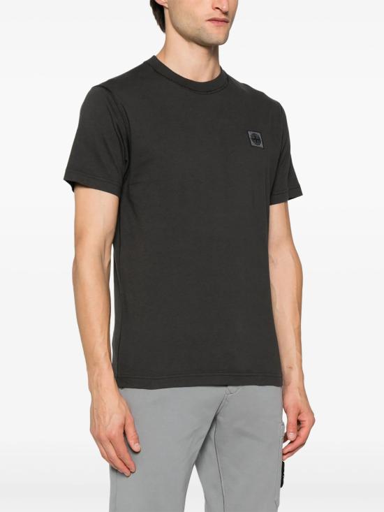 26SS 스톤 아일랜드 오가닉 코튼 저지 피사토 이펙트 티셔츠 L1S152100026S0057V0065 GREY - STONE ISLAND