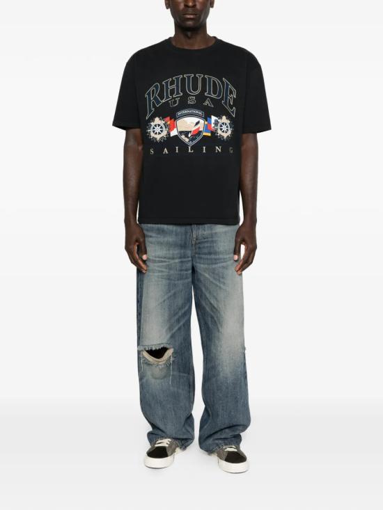 26SS 루드 반팔 티셔츠 RHPS26TT110126008 BLACK - RHUDE