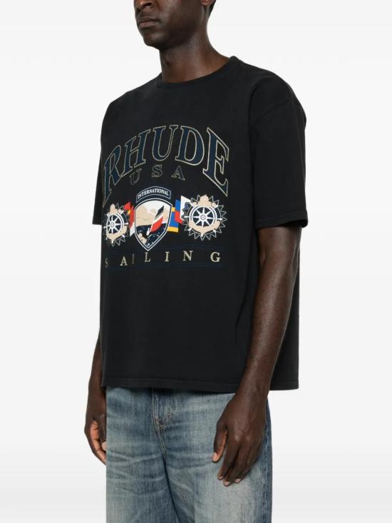 26SS 루드 반팔 티셔츠 RHPS26TT110126008 BLACK - RHUDE