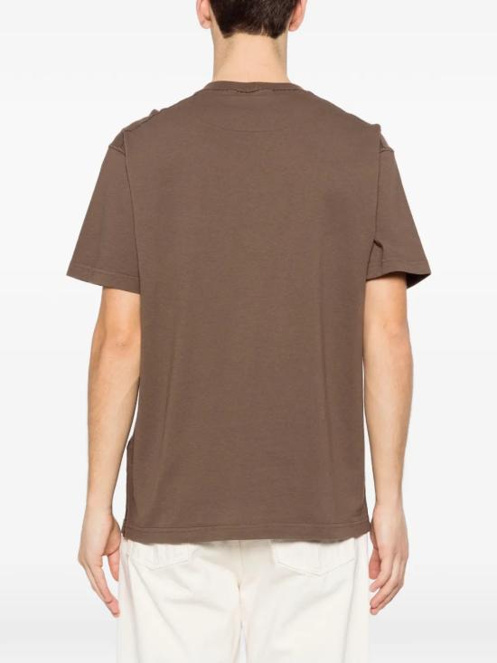 26SS 스톤 아일랜드 오가닉 코튼 저지 피사토 이펙트 티셔츠 L1S152100026S0057V007C BROWN - STONE ISLAND