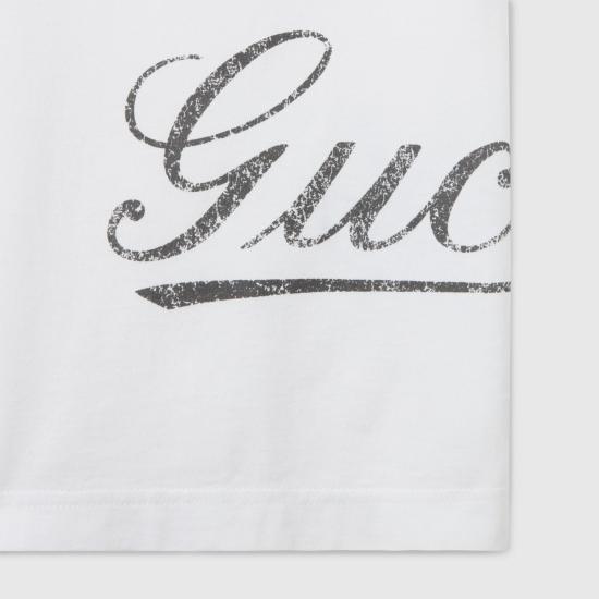 26SS 구찌 프린트 디테일 코튼 저지 티셔츠 856477XJHQM9066 WHITE - GUCCI