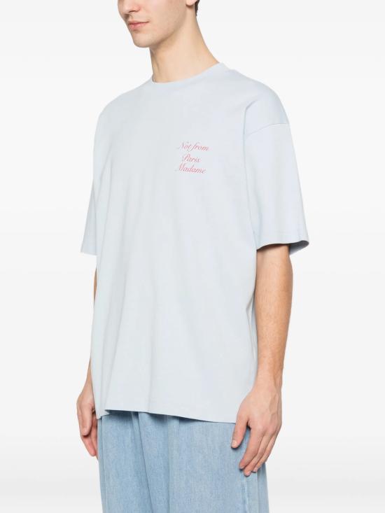 26SS 드롤드무슈 반팔 티셔츠 KTS209CO002LBE CLEAR BLUE - DROLE DE MONSIEUR