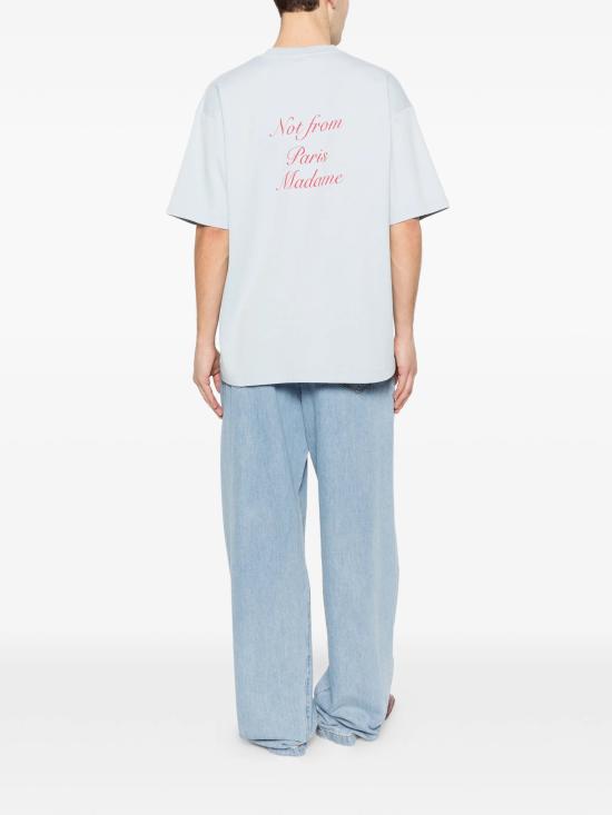 26SS 드롤드무슈 반팔 티셔츠 KTS209CO002LBE CLEAR BLUE - DROLE DE MONSIEUR