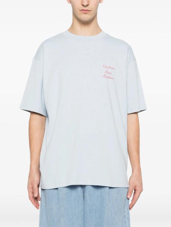 26SS 드롤드무슈 반팔 티셔츠 KTS209CO002LBE CLEAR BLUE - DROLE DE MONSIEUR