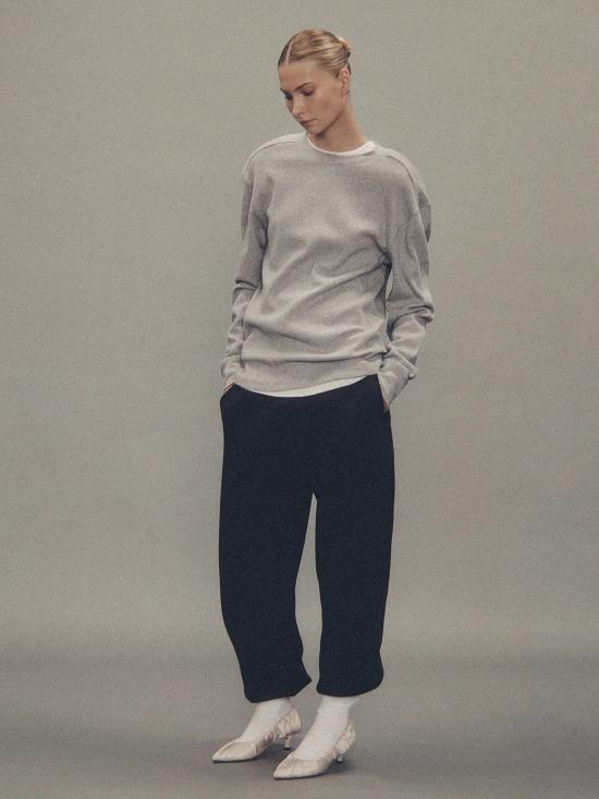 26SS 엔타이어 스튜디오 긴팔 티셔츠 ESSS26TO01908GREYMARLE - ENTIRE STUDIOS