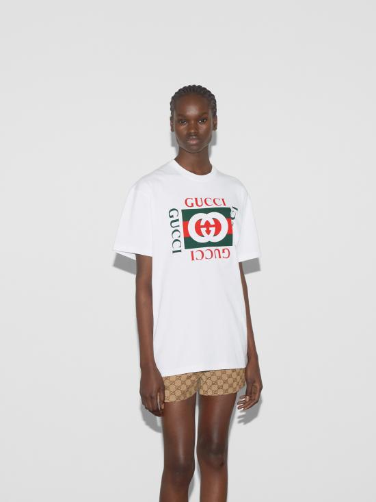 26SS 구찌 프린트 반팔 티셔츠 788093XJGL39669 WHITE - GUCCI