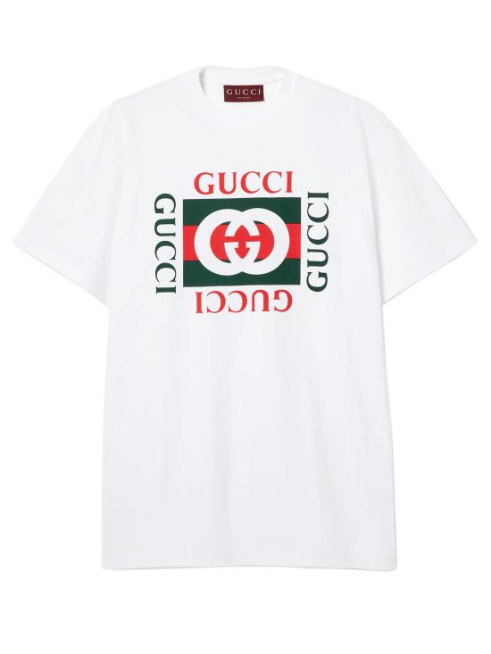 26SS 구찌 프린트 반팔 티셔츠 788093XJGL39669 WHITE