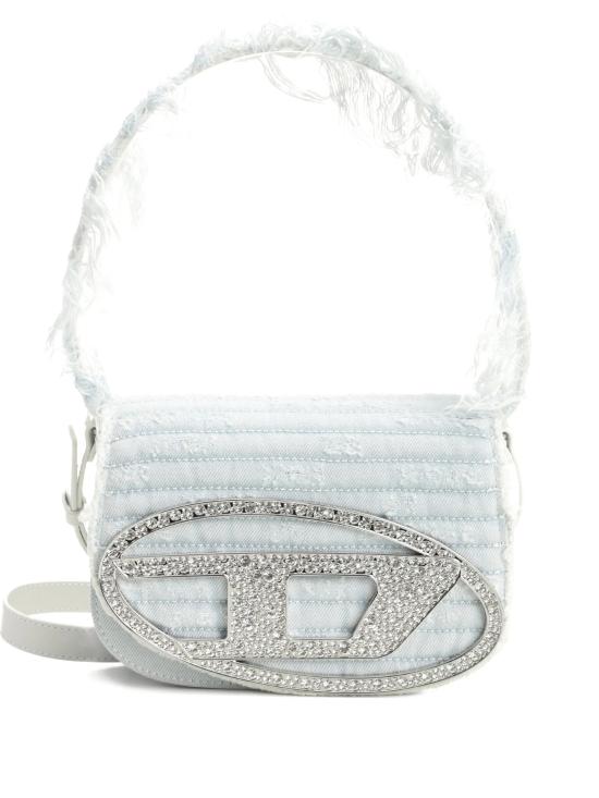 26SS 디젤 투명 TPU 아이코닉 숄더백 X08396P8771HB179 CLEAR BLUE