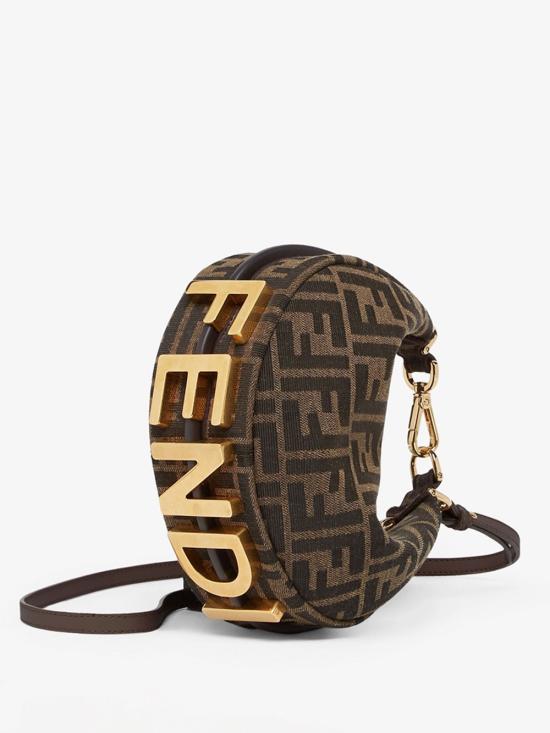 26SS 펜디 펜디그라피 FF 패브릭 미니백 8BS081ALP3F1MAT BROWN - FENDI