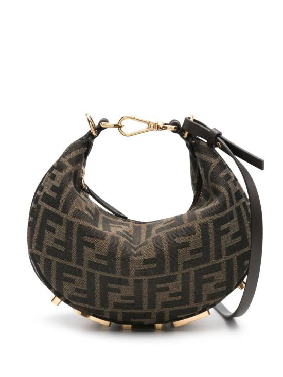 26SS 펜디 펜디그라피 FF 패브릭 미니백 8BS081ALP3F1MAT BROWN - FENDI