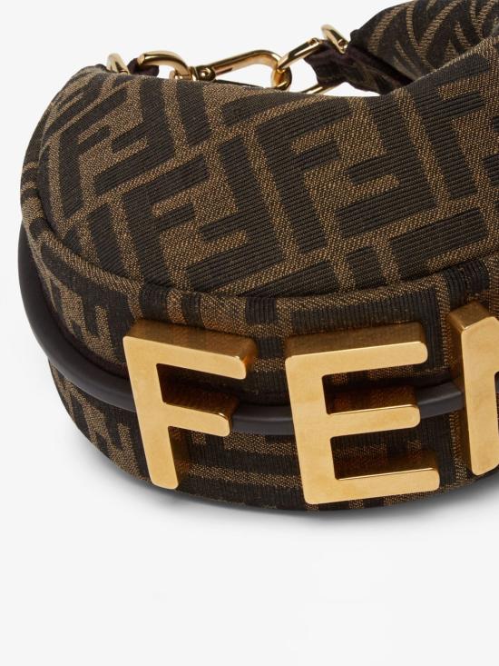26SS 펜디 펜디그라피 FF 패브릭 미니백 8BS081ALP3F1MAT BROWN - FENDI