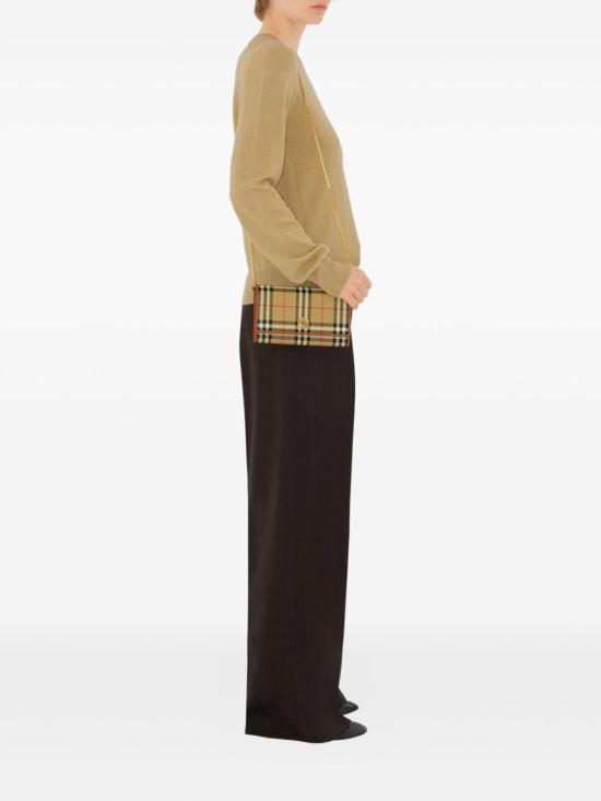 26SS 버버리 체크 체인 스트랩 월렛 8109798A9534 BEIGE - BURBERRY