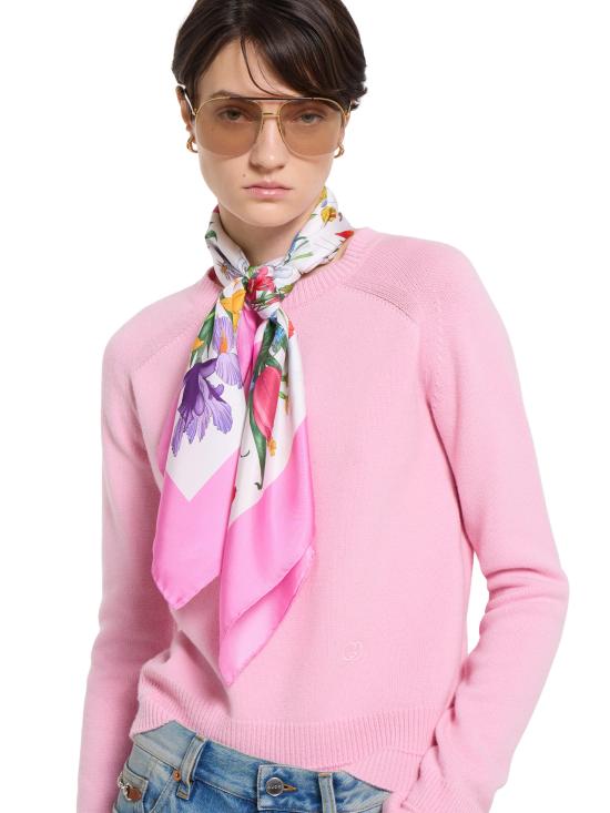 26SS 구찌 프린티드 플로라 실크 트윌 까레 8210613G0019072 MULTICOLOUR - GUCCI