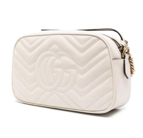 26SS 구찌 GG 마몽 마틀라세 스몰 체인 숄더백 447632DTD1T9022 WHITE - GUCCI