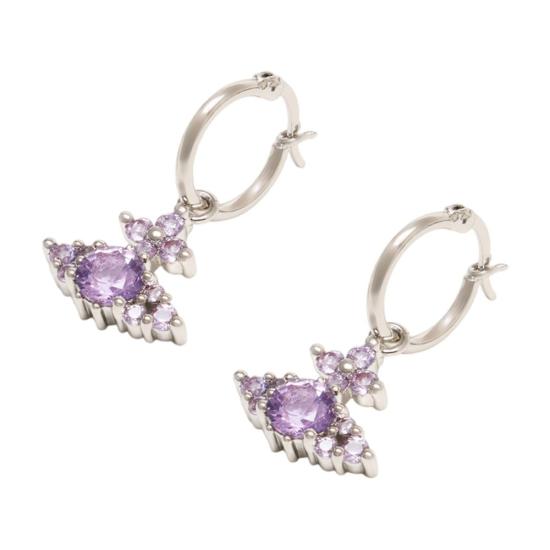 26SS 비비안웨스트우드 이어링 6202017R02P250P250 PURPLE - VIVIENNE WESTWOOD