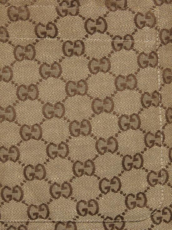 26SS 구찌 GG 슈프림 리넨 쇼츠 742781 Z8BIX2580 CAMEL EBONY - GUCCI