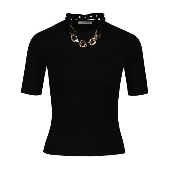 26SS 파코라반 반팔 티셔츠 26PMPU016ML0308P001 BLACK
