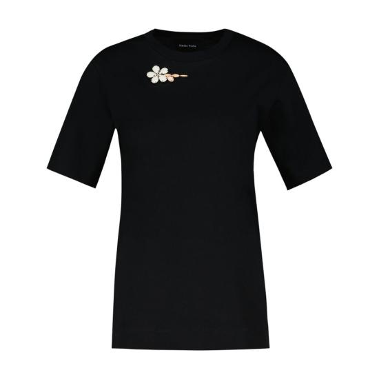 26SS 시몬로샤 반팔 티셔츠 5342B0553 BLACK