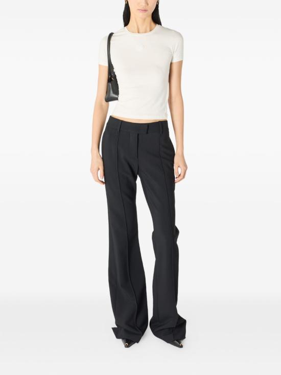 26SS 마린세르 문 로고 저지 베이비핏 티셔츠 WTT012ACJER0115WH10 WHITE - MARINE SERRE