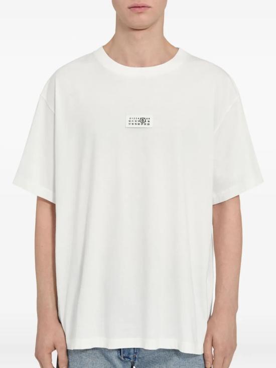 26SS MM6 메종마르지엘라 Numeric 코튼 티셔츠 SH0GC0032M20170101 WHITE - MM6 MAISON MARGIELA