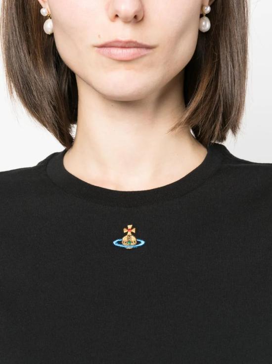 26SS 비비안웨스트우드 PERU 페루 ORB 반팔 티셔츠 3G010017J001MN401 BLACK - VIVIENNE WESTWOOD