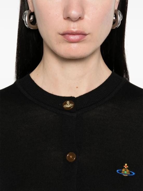 26SS 비비안웨스트우드 베아 크롭드 가디건 1803002UY001AN402 BLACK - VIVIENNE WESTWOOD