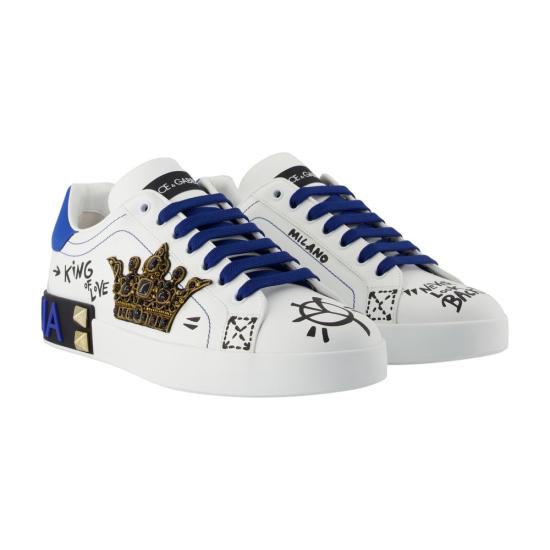 26SS 돌체앤가바나 포르토피노 카프스킨 스니커즈 CS1759A02198W921 MULTICOLOR - DOLCE & GABBANA