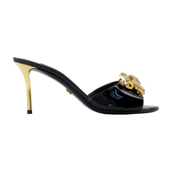 26SS 돌체앤가바나 KEIRA 페이턴트 레더 뮬 CR1958AZ1888Z843 BLACK