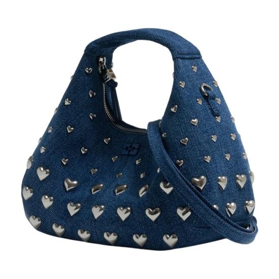 26SS 가니 스터드 미니 호보백 B2070034357 BLUE - GANNI