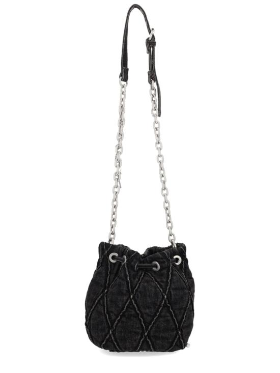 26SS 디젤 참-D S-미니버킷백 트리티드 퀼티드 데님 X10346P6330T8013 BLACK - DIESEL