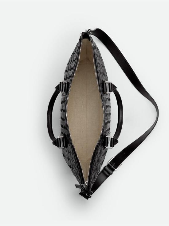 25SS 보테가베네타 인트레치아토 소프트 브리프케이스 815784V2HL1 8803 BLACK - BOTTEGA VENETA