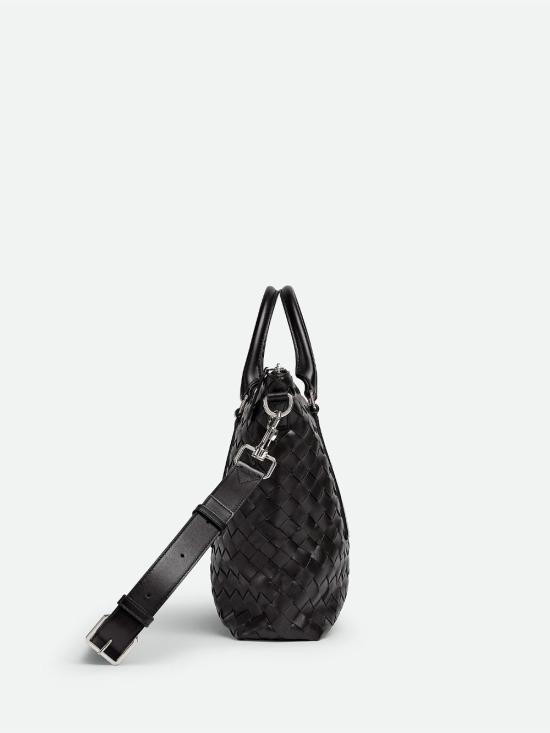 25SS 보테가베네타 인트레치아토 소프트 브리프케이스 815784V2HL1 8803 BLACK - BOTTEGA VENETA