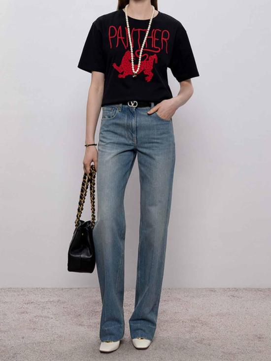 26SS 발렌티노 가라바니 반팔 티셔츠 8B3MG25WA550NR Black - VALENTINO GARAVANI