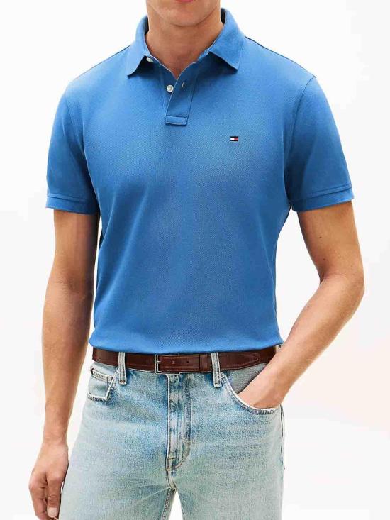 26SS 타미힐피거 폴로 티셔츠 MW0MW17770C4U Blue - TOMMY HILFIGER
