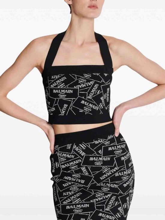 25SS 발망 민소매 티셔츠 EF1AA025KH86EAB Black - BALMAIN