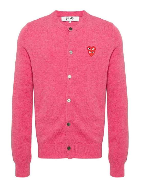 25FW 꼼데가르송 플레이 더블 하트 가디건 AXN075051 Nude Neutrals