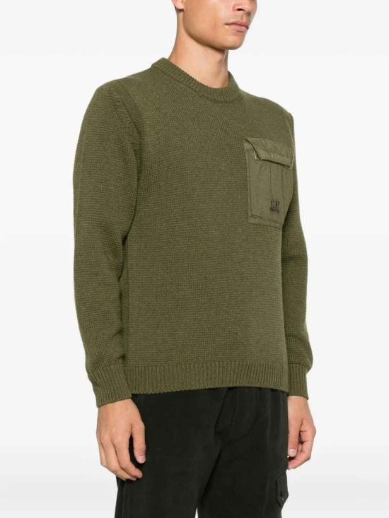 25FW 씨피 컴퍼니 스웨터 19CMKN244A110149M652 Green - C.P. COMPANY