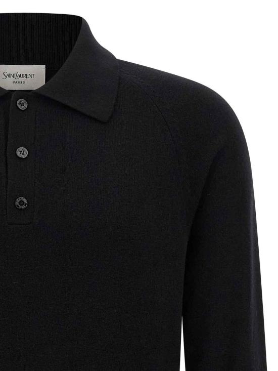 25FW 생로랑 울 버튼 폴로 셔츠 846122Y76XM1000 - SAINT LAURENT